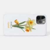 Coques Case-Mate iPhone Mars Anniversaire Daffodique Fleur de naissance pe (Dos (Horizontal))