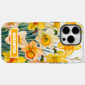 Coques Case-Mate iPhone Mars Mois de naissance Fleur Nom personnalisé (Verso (horizontal))