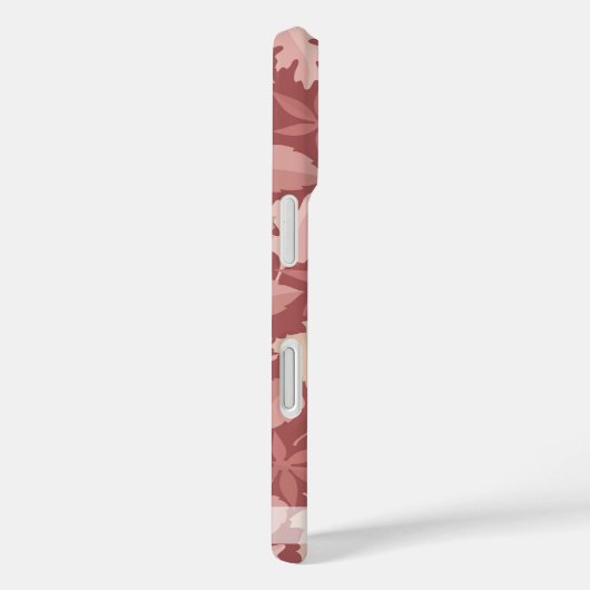 Coques Case-Mate iPhone Marsala motif feuille (Verso / Droite)
