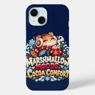 Coque Pour iPhone 15 Marshmallow Moods Humeur de Cacao Hamster de Confo