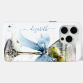 Coques Case-Mate iPhone Martini Élégant Monogrammé (Verso (horizontal))