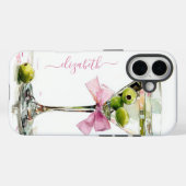 Coques Case-Mate iPhone Martini Élégant Monogrammé (Verso (horizontal))