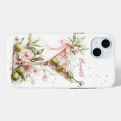 Coques Case-Mate iPhone Martini Élégant Monogrammé (Verso (horizontal))