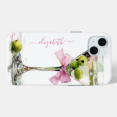 Coques Case-Mate iPhone Martini Élégant Monogrammé (Verso (horizontal))