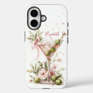 Coques iPhone 16 Martini Élégant Monogrammé
