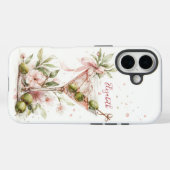 Coques Case-Mate iPhone Martini Élégant Monogrammé (Verso (horizontal))