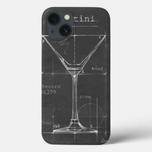 iPhone 13 Coque Martini noir et blanc Plan directeur