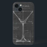 Coques Pour iPhone Martini noir et blanc Plan directeur<br><div class="desc">Martini noir & blanc en verre bleu. Artiste : Ethan Harper. ID d'image : 106174Z.</div>