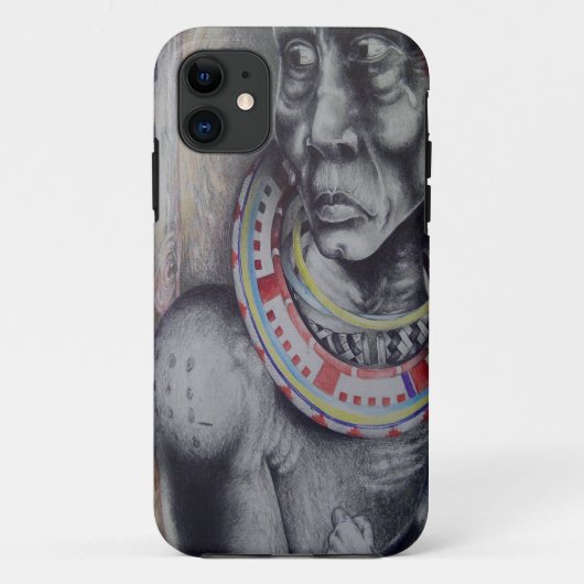 Coques Case-Mate iPhone Masai mère et enfant avec Lion Art Imprimer/Graphi (Dos)