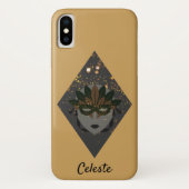 Coques Case-Mate iPhone Mascarade mystérieuse en bronze et Parties scintil (Dos)