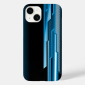 Coques Case-Mate iPhone Masculine Abstrait Sky Blue Design noir (Verso)