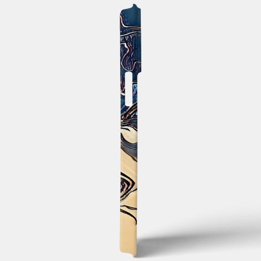 Coques Case-Mate iPhone Masculine Cool moderne bleu Abstrait (Verso / Droite)