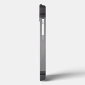 Coques Case-Mate iPhone Masculine Monogramme Acier noir Revêtement métalli (Verso / Gauche)