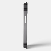 Coques Case-Mate iPhone Masculine Monogramme Acier noir Revêtement métalli (Verso / Droite)