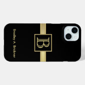 Coques Case-Mate iPhone Masculine Monogramme Executive (Verso (horizontal))