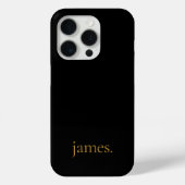 Coques Case-Mate iPhone Masculine Monogramme Stylo Feminine Black Gold (Verso)