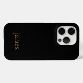 Coques Case-Mate iPhone Masculine Monogramme Stylo Feminine Black Gold (Verso (horizontal))