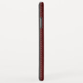 Coques Case-Mate iPhone Masculine Noir & Rouge Faux Cuir (Dos/Droite)