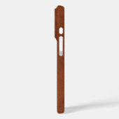 Coques Case-Mate iPhone Masculine texture en cuir Brown (Verso / Gauche)
