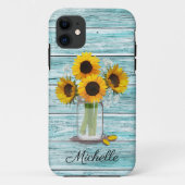 Coques Case-Mate iPhone Mason de tournesol rustique Jar (Dos)