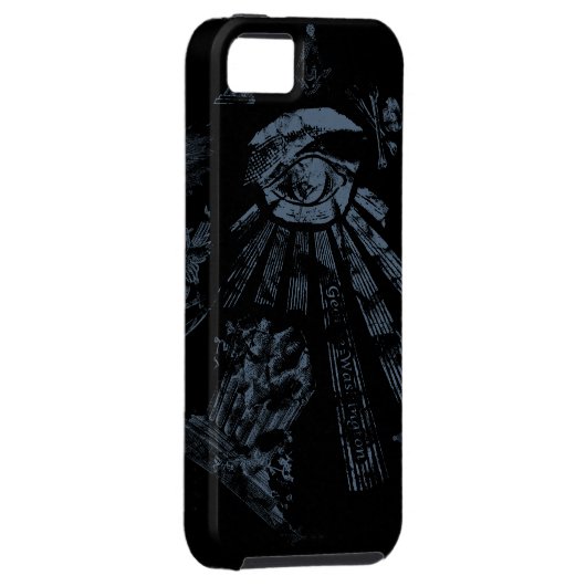 Coques Case-Mate iPhone Masonic Imaginaire bleu (Dos/Droit)