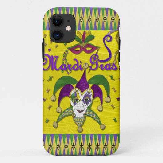 Coques Case-Mate iPhone Masque de bouffon Mardi Gras Arlequin (Dos)