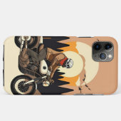 Coques Case-Mate iPhone 💀 Masque de crâne intrépide de motard (Dos (Horizontal))