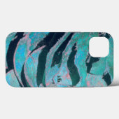 Coques Case-Mate iPhone Masque de rire bleu (Verso (horizontal))