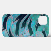 Coques Case-Mate iPhone Masque de rire bleu (Verso (horizontal))