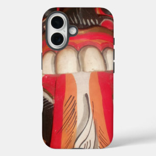 Coques iPhone 16 Masque d'Halloween pour langue bizarre