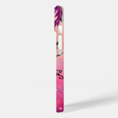 Coques Case-Mate iPhone MASQUE JESTER ROUGE NOIR Mascarade Monogramme rose (Verso / Gauche)