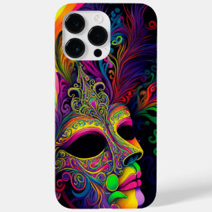 COQUE POUR POUR iPhone 14 PRO MAX MASQUE MARDI GRAS DE COULEUR BRILLANTE