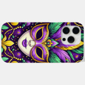 Coques Case-Mate iPhone Masque Mardi Gras/perles/fleur de lis (Verso (horizontal))