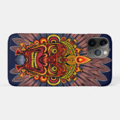 Coques Case-Mate iPhone Masque rituel du roi guerrier tribal (Dos (Horizontal))
