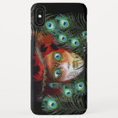 COQUES Case-Mate iPhone MASQUE ROUGE AVEC PEACOCK FEATHERS MASQUERADE PART (Dos)