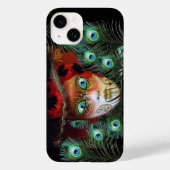 COQUES Case-Mate iPhone MASQUE ROUGE AVEC PEACOCK FEATHERS MASQUERADE PART (Verso)