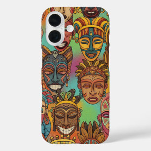 COQUES iPhone 16  MASQUE TRIBAL AFRICAIN