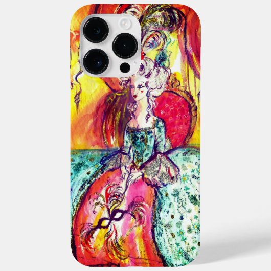 COQUES Case-Mate iPhone MASQUÉRADE VÉNÉTIENNE / COLOMBINA AVEC ROBE BLEUE (Verso)