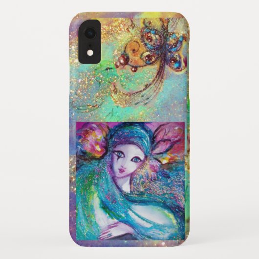 COQUES Case-Mate iPhone MASQUÉRADE VÉNÉTIENNE /MASQUE EN BLEU (Dos)