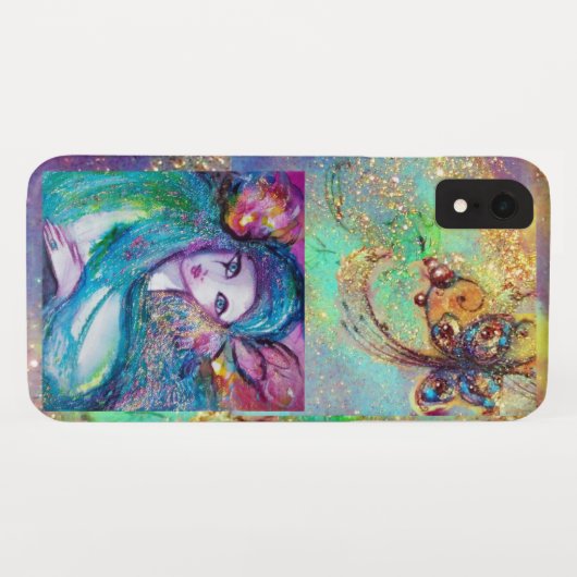 COQUES Case-Mate iPhone MASQUÉRADE VÉNÉTIENNE /MASQUE EN BLEU (Dos (Horizontal))