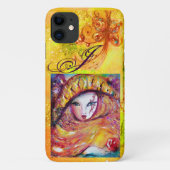 COQUES Case-Mate iPhone MASQUÉRADE VÉNÉTIENNE - MASQUE EN MONOGRAM JAUNE (Dos)