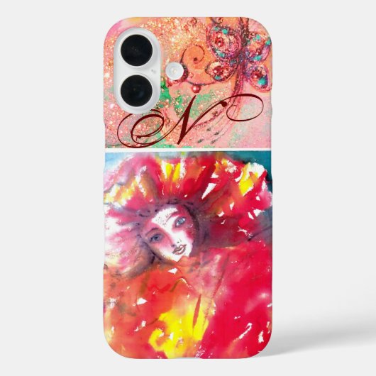 COQUES Case-Mate iPhone MASQUÉRADE VÉNÉTIENNE - MASQUE EN MONOGRAMME ROUGE (Verso)