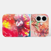 COQUES Case-Mate iPhone MASQUÉRADE VÉNÉTIENNE - MASQUE EN MONOGRAMME ROUGE (Verso (horizontal))