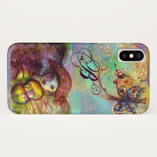 COQUES Case-Mate iPhone MASQUÉRADE VÉNÉTIENNE / MONOGRAMME HARLEQUIN (Dos (Horizontal))