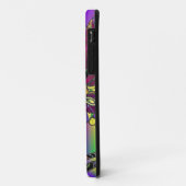 Coques Case-Mate iPhone Masques à plumes de Mardi Gras psychédéliques (Dos/Gauche)