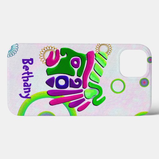 Coques Case-Mate iPhone Masques africains Celestial 3D PERSONNALISÉ (Verso (horizontal))