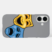 Coques Case-Mate iPhone Masques théâtraux classiques de comédie et de trag (Verso (horizontal))