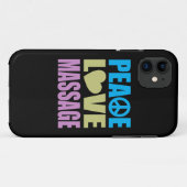 Coques Case-Mate iPhone Massage d'amour de paix (Dos (Horizontal))