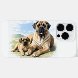 Coque Pour Pour iPhone 14 Pro Max Mastiff Dogue anglaise avec enfant en vacances