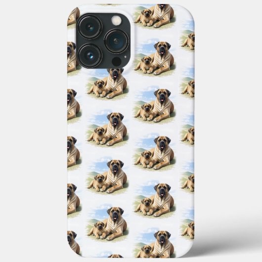 Coques Case-Mate iPhone Mastiff Dogue anglaise avec enfant en vacances (Verso)